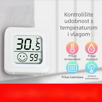 YQ unutarnji mini termometar-higrometar, zidni, model B5197-2506xf, rezolucija temperature 1°, tip: drugi termometri