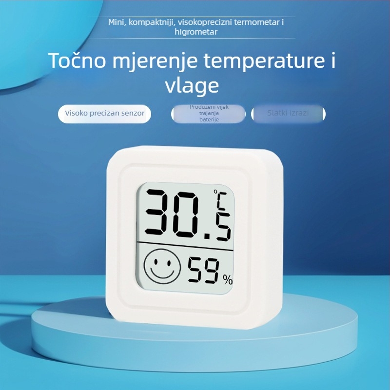 YQ unutarnji mini termometar-higrometar, zidni, model B5197-2506xf, rezolucija temperature 1°, tip: drugi termometri