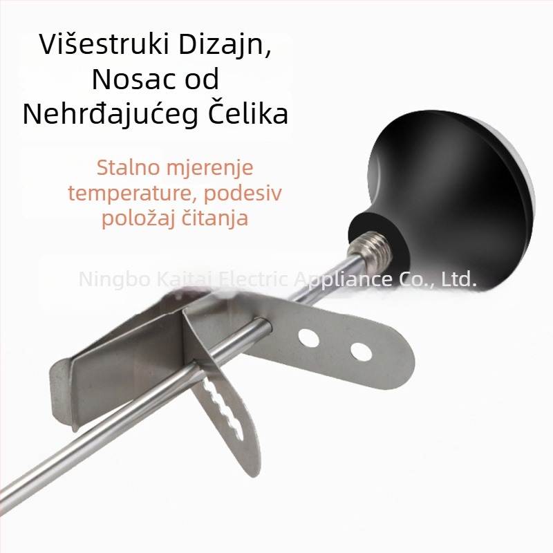 Termometar za hranu za kavu, sonda tip, nehrđajući čelik, s klipom