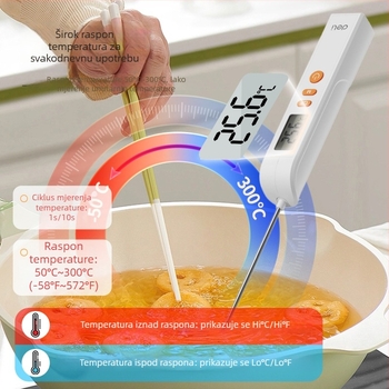 Termometar za hranu sa skrivenom kontaktnom sondom, digitalni prikaz, 304 nehrđajući čelik, model DL333310