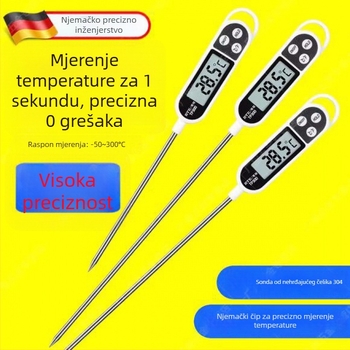 Termometar za hranu, digitalni, rezolucija 1 stupanj, za pečenje i kuhinju