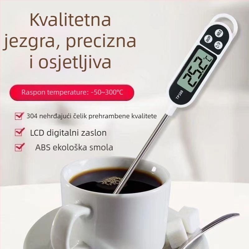 Termometar za hranu, digitalni, rezolucija 1 stupanj, za pečenje i kuhinju