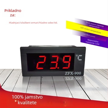 Ugradbeni digitalni panel za prikaz temperature za hladnjak i zamrzivač, točnost 1 stupanj, razlučivost 1 stupanj