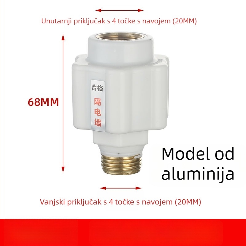 Kućni grijanje vode – anti-električni zidni spojnik s univerzalnim spojem i izolacijskim spojem