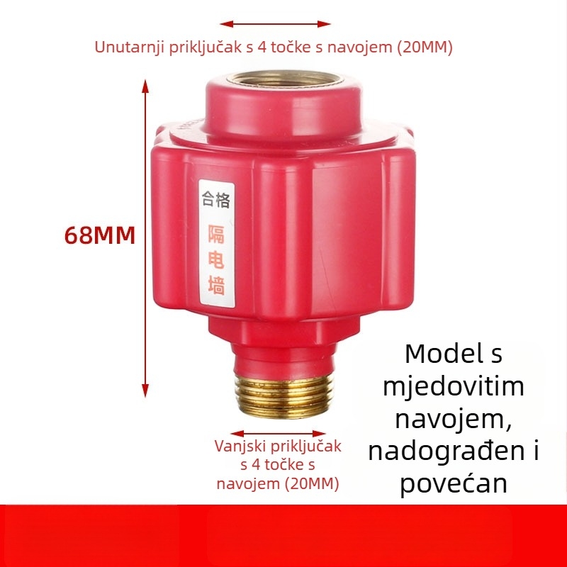 Kućni grijanje vode – anti-električni zidni spojnik s univerzalnim spojem i izolacijskim spojem