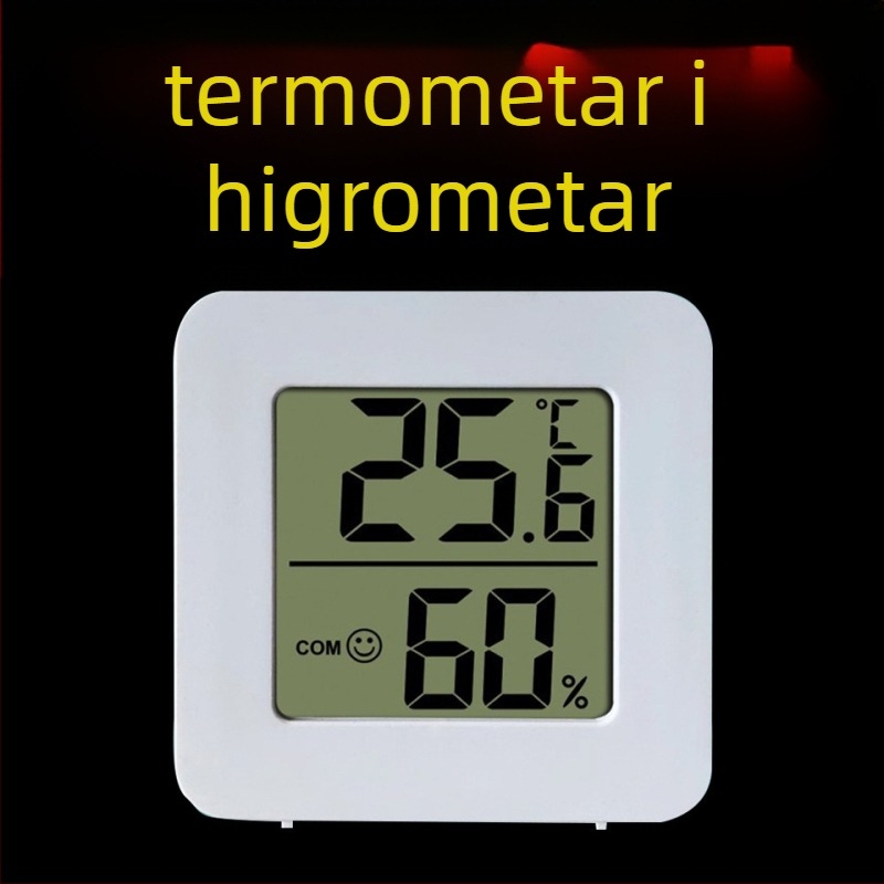 Termometar za sobu s digitalnim zaslonom, minimalistički dizajn, rezolucija temperature 0,1°C, kutija 600 komada, mogućnost prilagođavanja