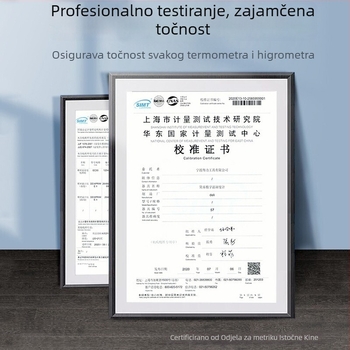 Deli unutarnji termometar i higrometar s velikim zaslonom, visoka preciznost sata za dječju sobu