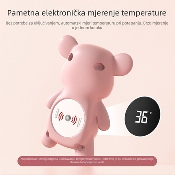 Termometar za vodu za bebe, visoka preciznost mjerenja temperature za kupanje, digitalni zaslon, mogućnost prilagodbe