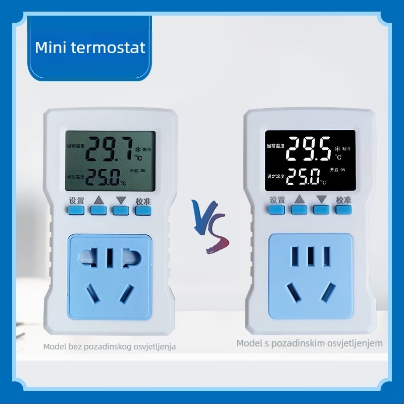 Pametni Wi‑Fi termostat s daljinskim upravljanjem temperature i digitalnim zaslonom za inkubatore, podno grijanje i akvarije