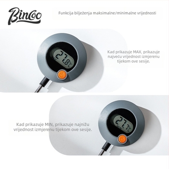 Bincoo Vodomjer sa sondom, digitalni prikaz, 1° rezolucija, za tekućine