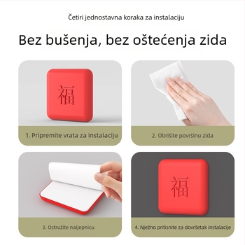 Protuklizni jastučić za kvaku vrata s blagoslovnim natpisom, PVC, zidna montaža