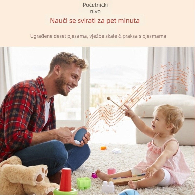 Magic Beans silikonovo elektroničko klavijatura igračka za djecu 4–6 godina