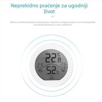Kerui TH1 digitalni termometar i higrometar, prenosiv, napaja se baterijom, za dom i ured