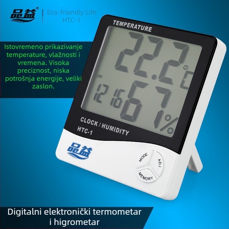 Pinyi HTC-1 Kućni elektronički termometar i higrometar – mjerenje temperature i vlage u prostoru
