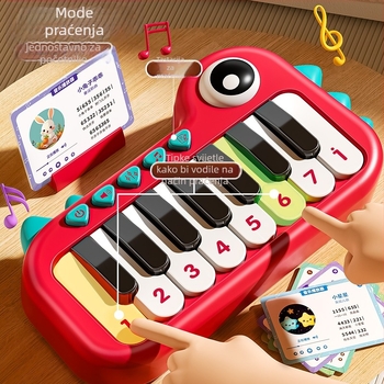 Elektronički dječji mini-piano igračka s klavijaturom; plastična konstrukcija; pakiranje u šarenoj kutiji; poticanje emocionalnog, vizualnog i kognitivnog razvoja