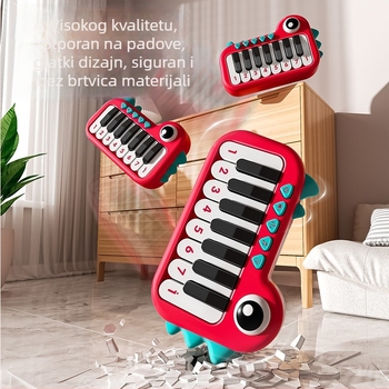 Elektronički dječji mini-piano igračka s klavijaturom; plastična konstrukcija; pakiranje u šarenoj kutiji; poticanje emocionalnog, vizualnog i kognitivnog razvoja