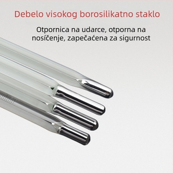 Stakleni termometar sa štapićem, za mjerenje temperature, bez marke