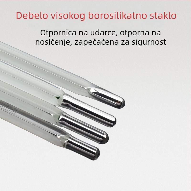 Stakleni termometar sa štapićem, za mjerenje temperature, bez marke