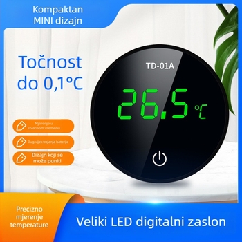 Vanjski LCD termometar za akvarij, visoko precizan elektronički termometar s funkcijom jednog gumba za konverziju