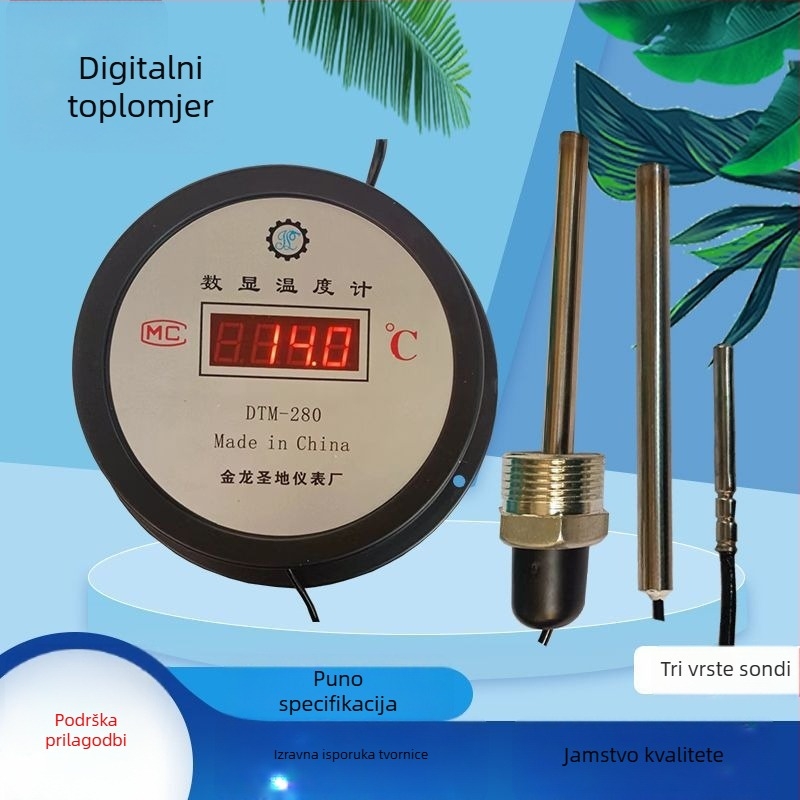 Digitalni termometar sa sondom za uzgoj riba, skladištenje u hladnjaku i industrijsko mjerenje temperature vode, pogodan za ribnjake i staklenike, visoka preciznost