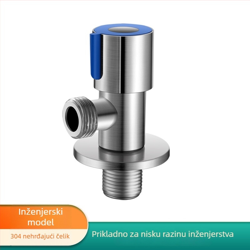 Trokutni ventil - 304 nehrđajući čelik; navojno povezivanje; 0,15 MPa; 15 mm