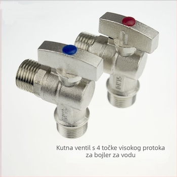 Kuglični kutni ventil od cjelomedenog bakra s navojem, za plin i vodu, 1,6 MPa