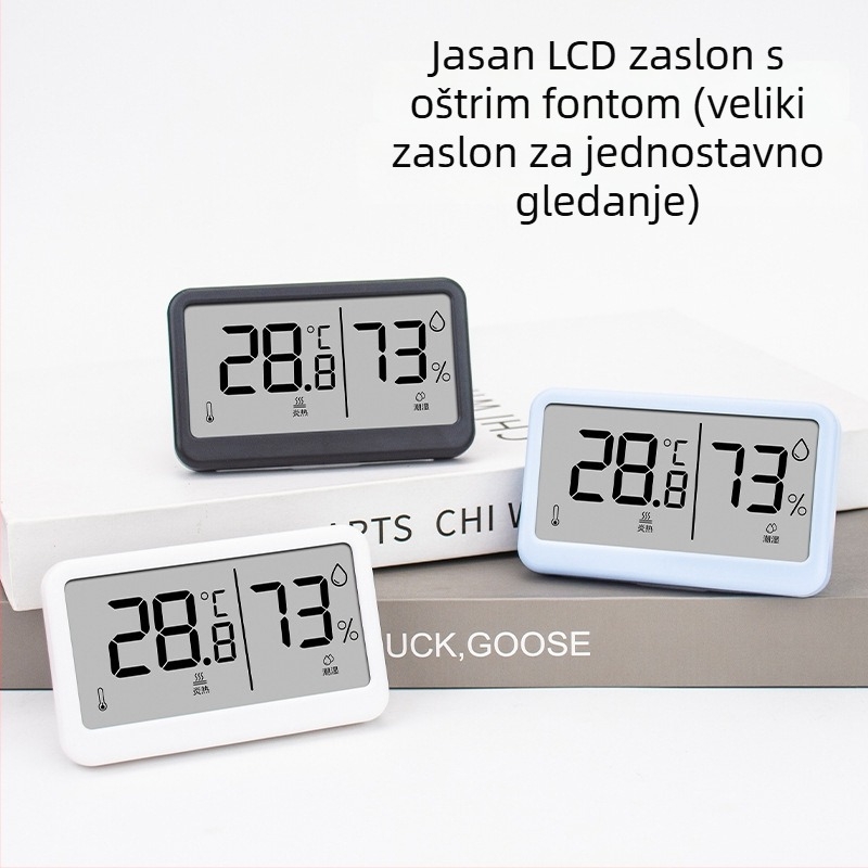 Ancient Poet Unutarnji digitalni mjerač temperature i vlage za dječju sobu, sa zaslonom visoke preciznosti