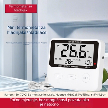 Digitalni termometar za hladnjak sa sondom, namijenjen medicinskoj primjeni, skladištenje uz hladnjak i čuvanje uzoraka