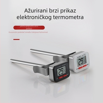 L-BEANS Termometar za hranu za kavu i mlijeko čaj — Digitalni elektronički termometar s brzim zaslonom, rezolucija 1 mV