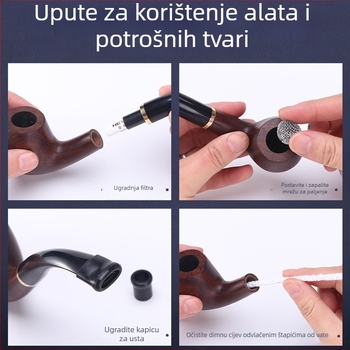 Hewang Set filtra za cijevi s aktivnim ugljenom, trostrani alat i držač cijevi