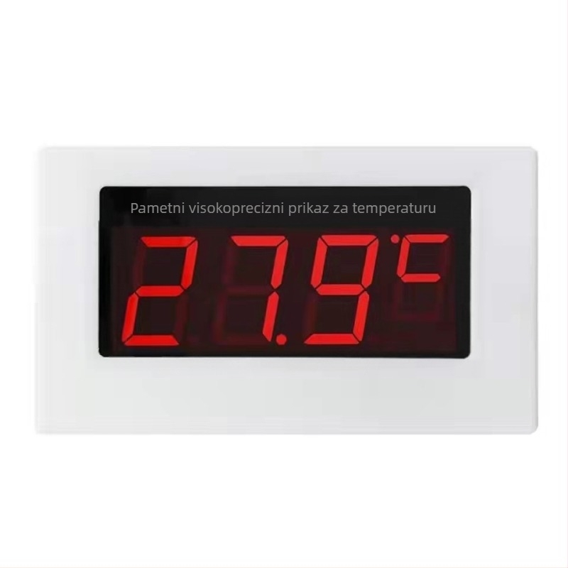 Inteligentni unutarnji alarm za temperaturu i vlagu s LED velikim zaslonom - raspon temperature -50°C do 200°C, razlučivost temperature 0,5°C, razlučivost vlage 0,5%, pogreška vlage 1%
