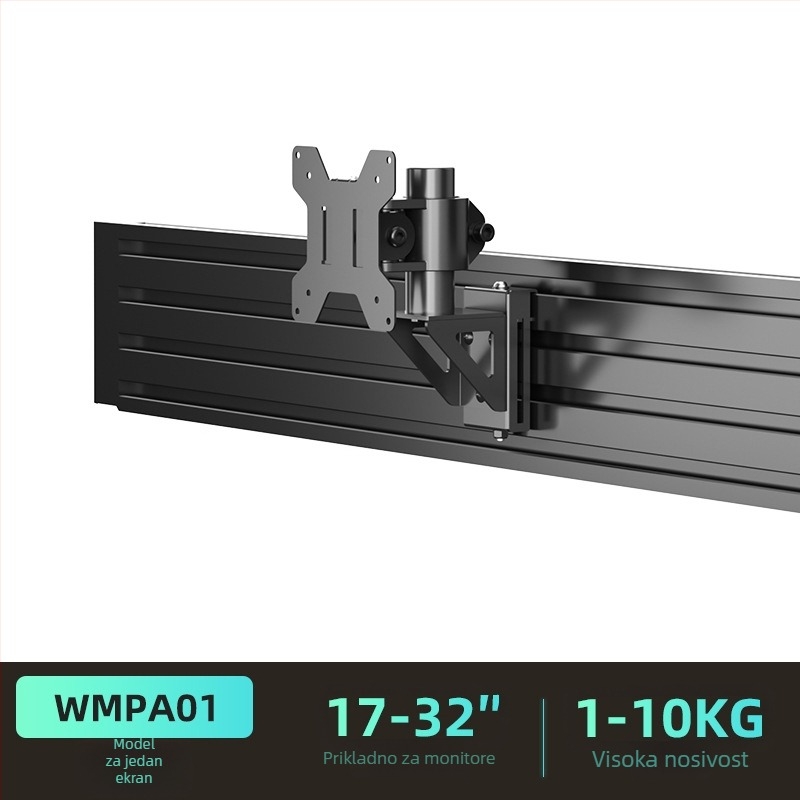 Držač monitora s rotirajućim podiznim ramenom, model WMPA01, hladno valjani čelik, 3 kg