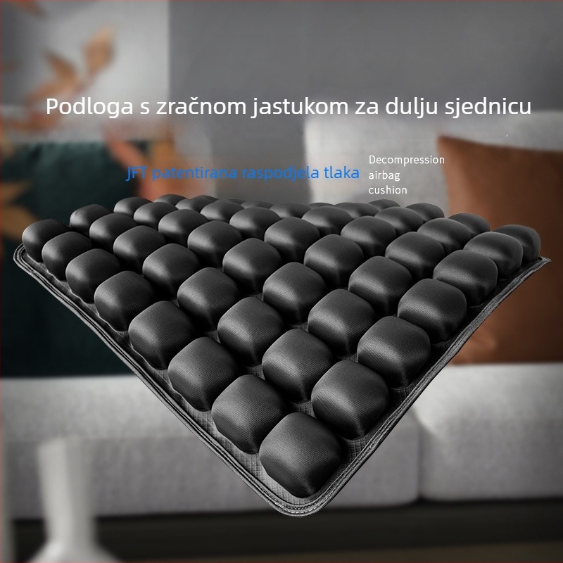 Napuhljiva uredska jastučnica za podršku držanja tijela i zaštitu struka – TPU + koži-prijazna Lycra, dekompresijska jastučnica