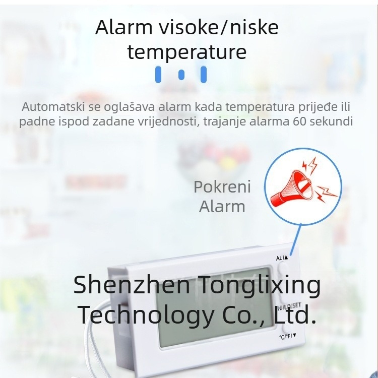 Ugrađeni digitalni termometar s senzorom za praćenje opreme za hlađenje i grijanje; rezolucija 0,1°C/0,1°F; mogućnost prilagodbe; 160 komada po kutiji