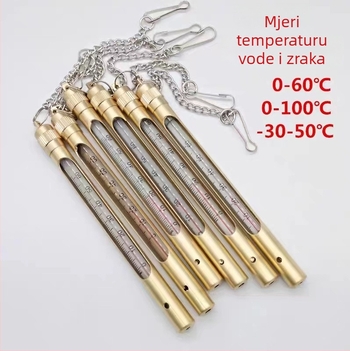 Rudnički stakleni termometri – prijenosni, od čistog bakra, za ugljene i metalne rudnike