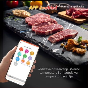 DT-131 Bluetooth vodootporni termometar za hranu s aplikacijom, bežični senzor, 0,1°C rezolucija