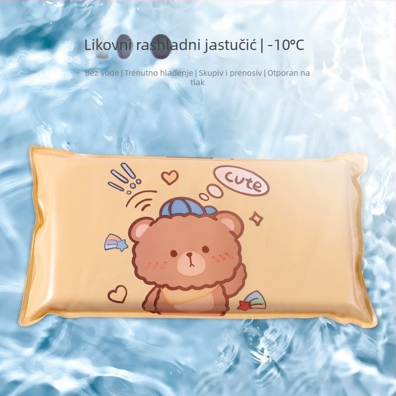 Ledeni jastuk s PVC tkaninom, napunjen vodom, crtani stil, težina 1200 g za hlađenje i prevenciju toplinskog udara
