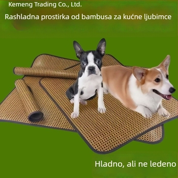 Bambusova rashladna podloga za pse – sve sezone, otporna na kidanje, podloga za kavez