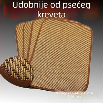Bambusova rashladna podloga za pse – sve sezone, otporna na kidanje, podloga za kavez
