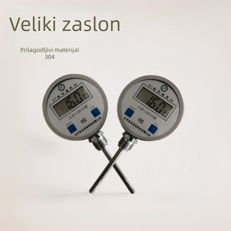 Bimetalni termometar s dvostrukim mjerenjem, otporan na visoke temperature, industrijsko mjerenje temperature