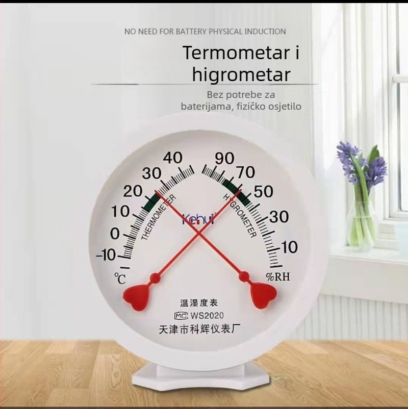 WS2020 ručni higrometar – raspon temperature -10 do 40°C, točnost vlage 1% RH, bez baterije