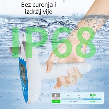 Bežični plivajući termometar za bazen s digitalnim zaslonom temperature i vlage — Ts, rezolucija temperature 1°C, pakiranje 50 komada