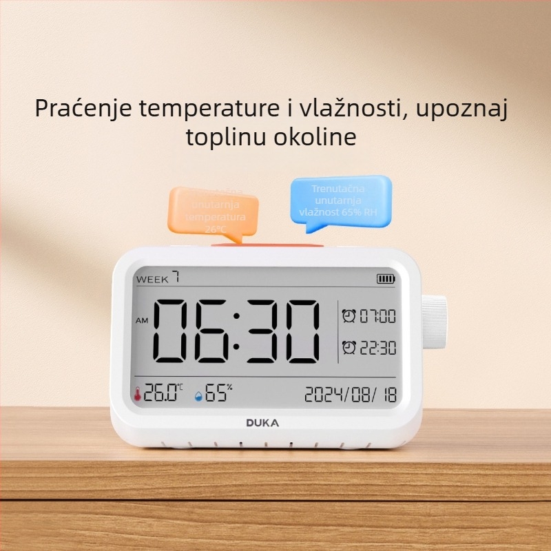 Duke Bežična vremenska stanica 3-u-1: Visokoprecizan digitalni termometar i higrometar za unutarnji prikaz