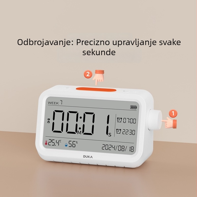 Duke Bežična vremenska stanica 3-u-1: Visokoprecizan digitalni termometar i higrometar za unutarnji prikaz