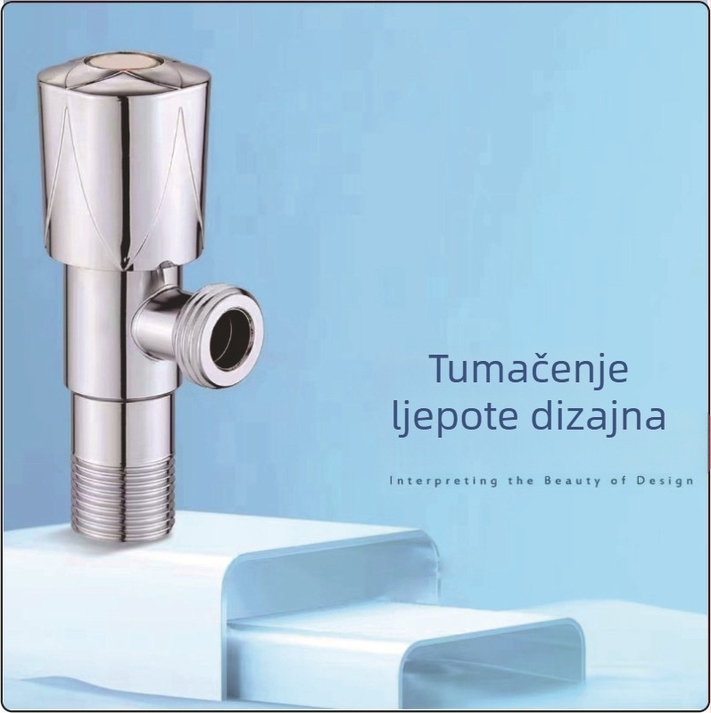 Kutni ventil JF01 - bakreno tijelo, navojni spoj, za slavinu, radni tlak 15