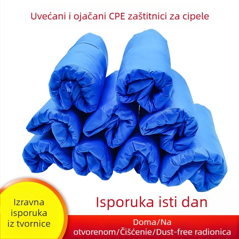 Plastične navlake za cipele, jednokratne upotrebe, CPE, debele, 100 komada u paketu