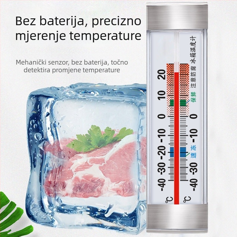 Termometar za hladnjak i zamrzivač s digitalnim zaslonom, ugrađeni senzor, visoka preciznost