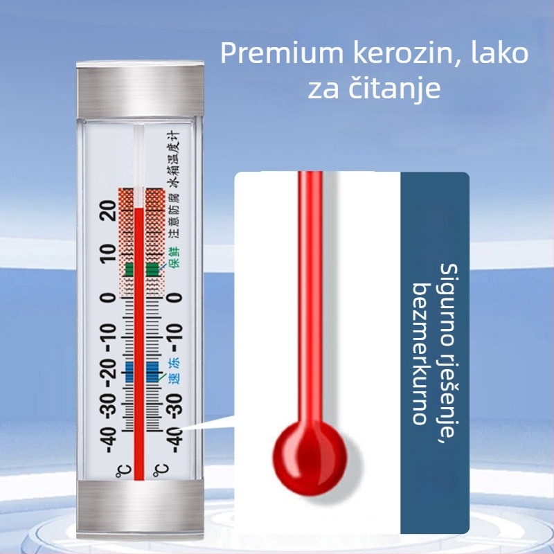 Termometar za hladnjak i zamrzivač s digitalnim zaslonom, ugrađeni senzor, visoka preciznost