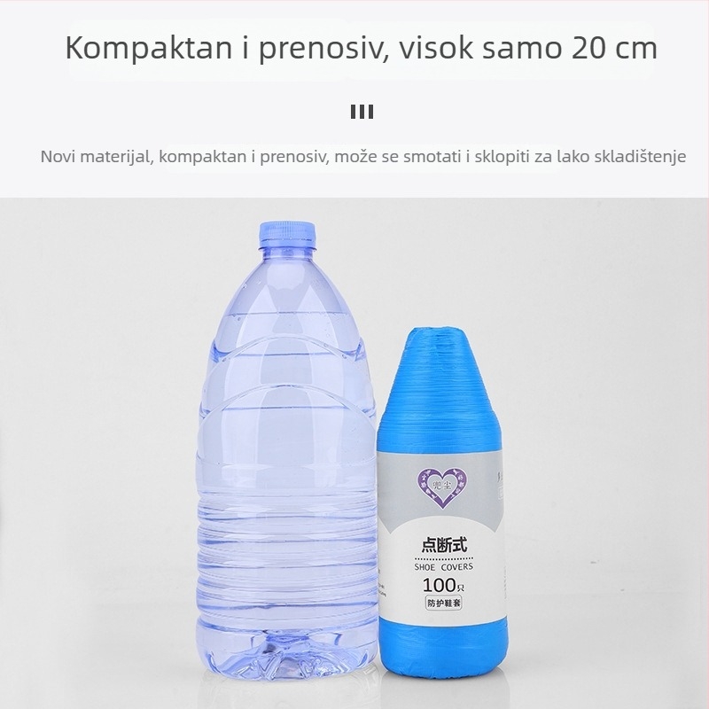 Jednokratne navlake za cipele od CPE, debelog tipa za odtrganje, novi model, paket od 100 komada, vodootporne i otporne na prašinu