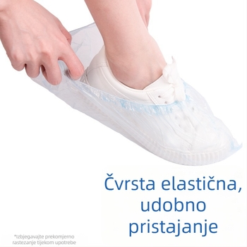 Miaojie Jednokratne navlake za cipele – PE materijal, debljina 0.018, prozirni uzorak, zaštita od prašine, model MDSC60/MDSC100